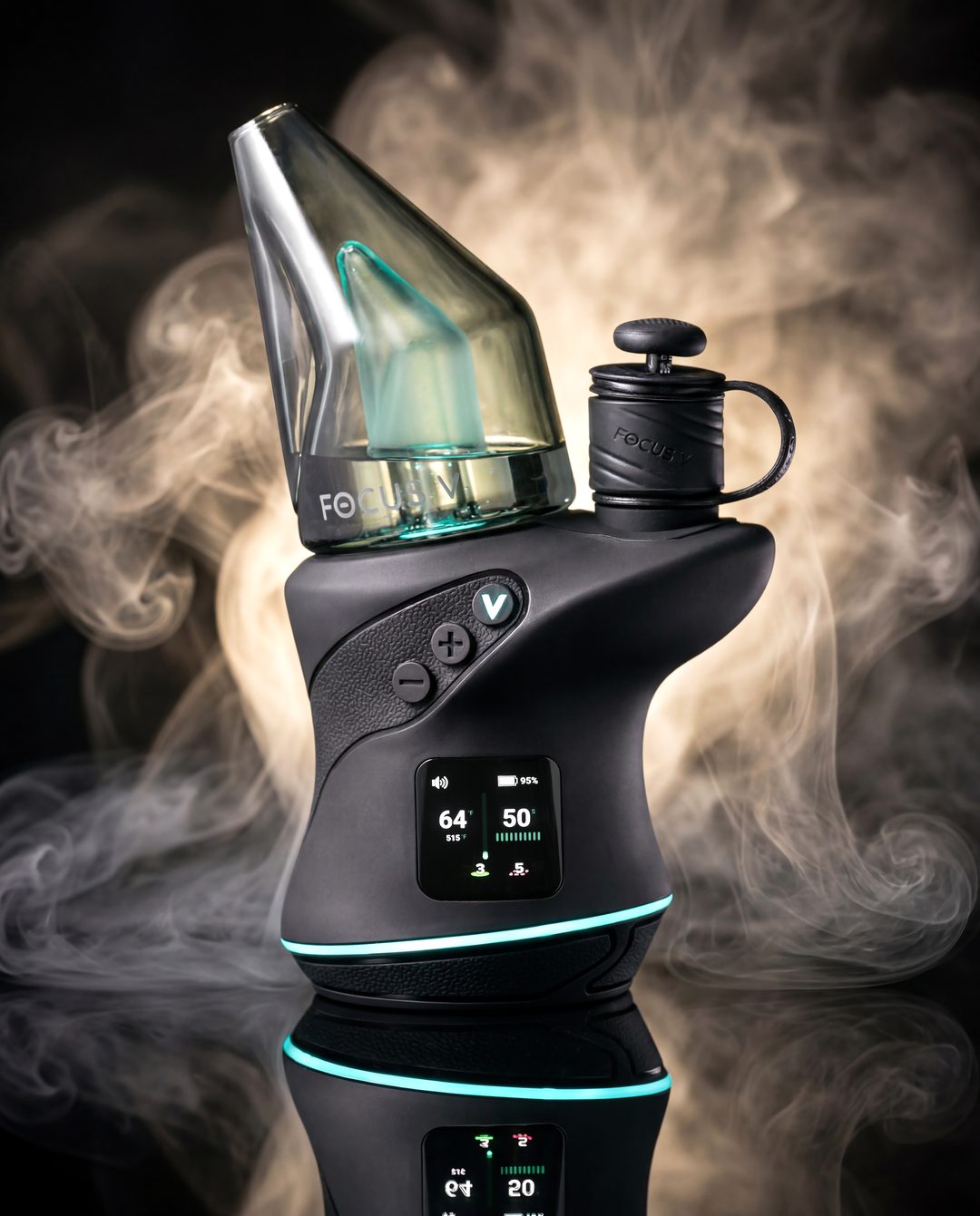 CARTA 3 with the glass top filled slightly above the Focus V logo